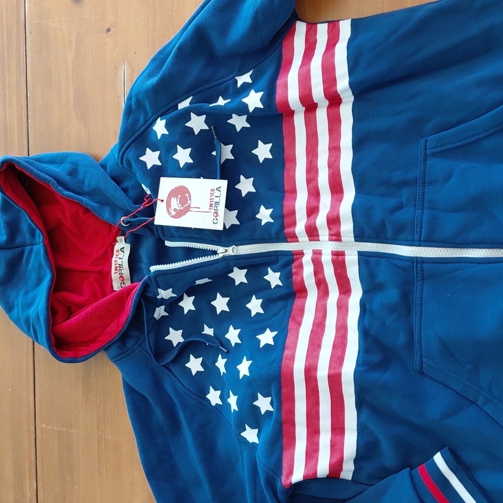 Star-Patterned TWISTED GORILLA Hooded Onesie Mens XL